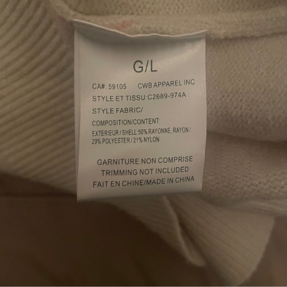 Charlie B Beige Women’s Manhattan Fields Knit Sweater Crew Neck Size Large - Picture 9 of 11